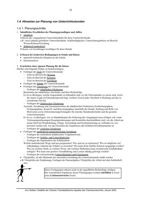 Fachdidaktische Aspekte des Chemieunterrichts - Dickhaeuser.de