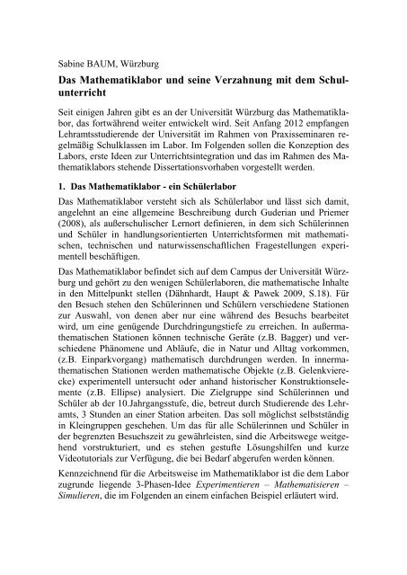 Matthias Ludwig, Frankfurt - Lehrstuhl für Didaktik der Mathematik ...