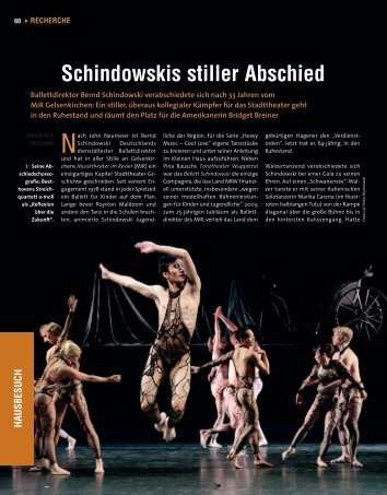 Schindowskis stiller Abschied - Die Deutsche Bühne