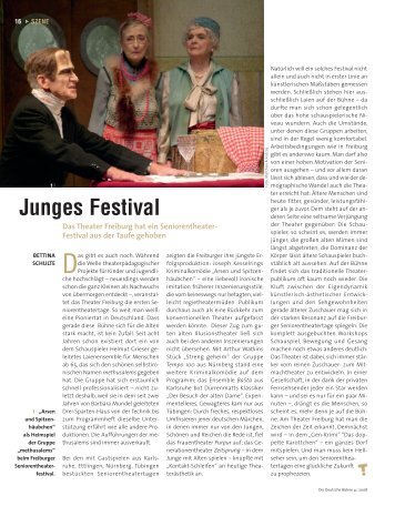 Junges Festival - Die Deutsche Bühne