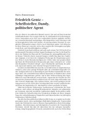 Friedrich Gentz – Schriftsteller, Dandy, politischer Agent - Die Horen