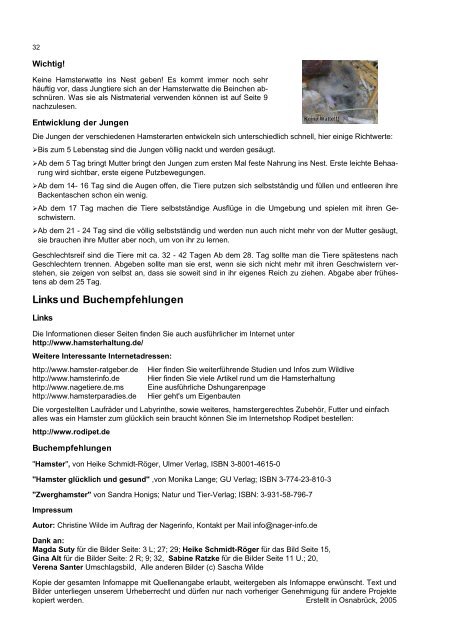 Zwerghamster - Nager Info