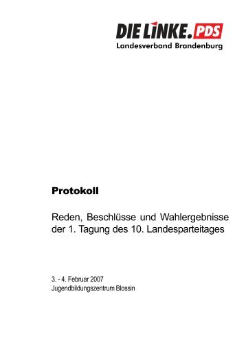 Das Protokoll der Tagung können Sie sich hier herunterladen.