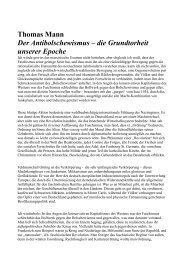 Thomas Mann Der Antibolschewismus – die Grundtorheit unserer ...