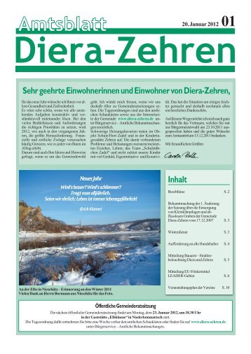 Amtsblatt 01/2012 - Diera-Zehren