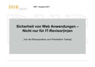 Sicherheit von Web Anwendungen - Deutsches Institut für Interne ...