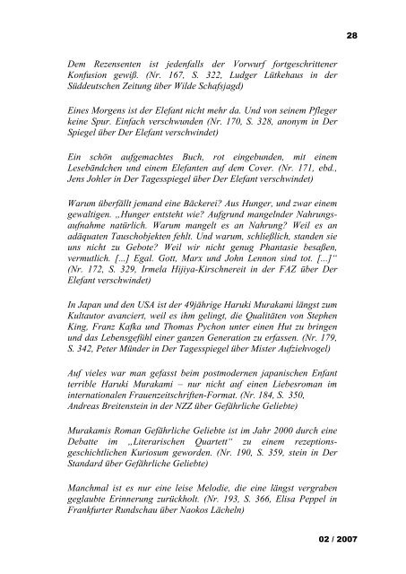 Japanische Literatur im Spiegel deutscher Rezensionen - DIJ