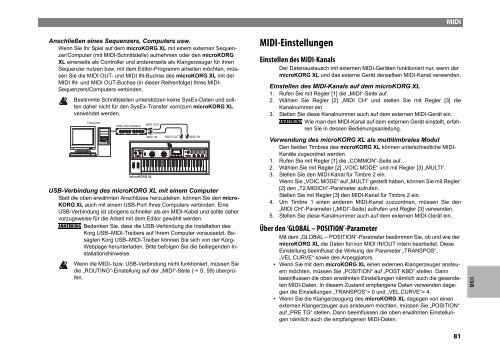 microKORG XL Bedienungsanleitung - DJ-Corner