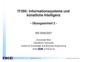 folien zur zweiten einheit (sql - ddl) - Universität Wien