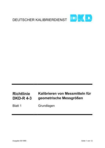 Richtlinie DKD-R 4-3