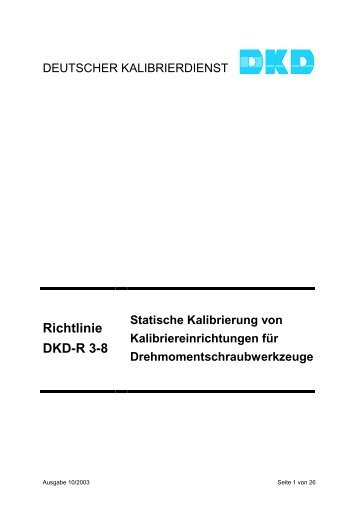 Richtlinie DKD-R 3-8