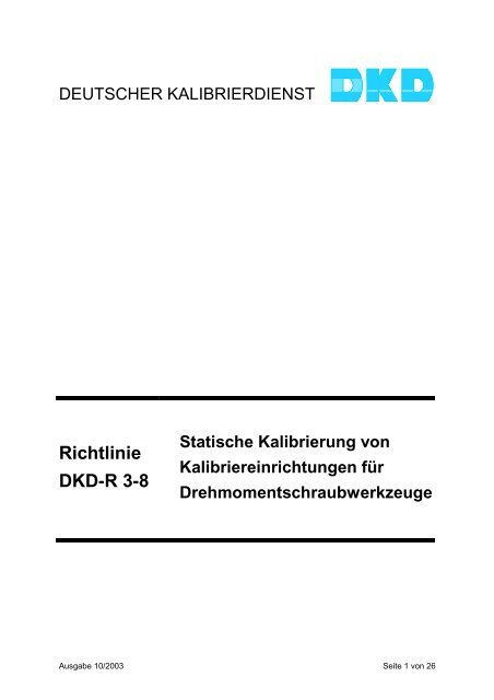 Richtlinie DKD-R 3-8
