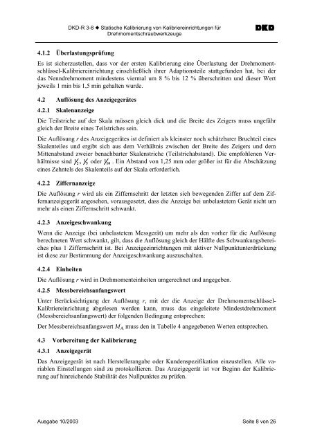 Richtlinie DKD-R 3-8