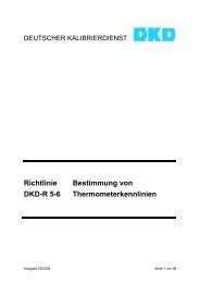 Bestimmung von Thermometerkennlinien (DKD-R 5-6)