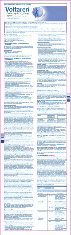 Beipackzettel Voltaren Dolo Liquid 12,5 mg Weichkapsel - DocMorris