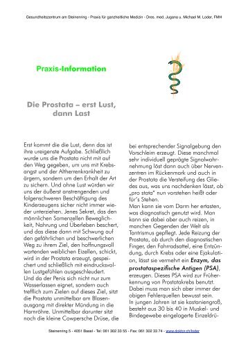 Prostata - erst Lust, dann Last - hier