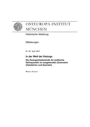 OSTEUROPA-INSTITUT MÜNCHEN - Institut für Ost- und ...