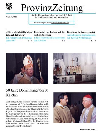50 Jahre Dominikaner bei St. Kajetan