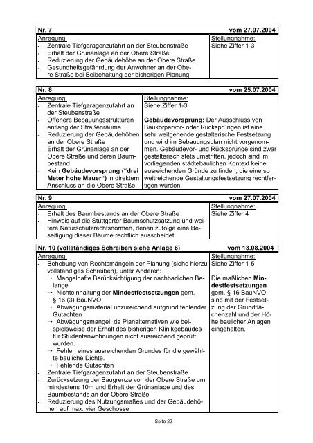 A. Änderung Nr. 23 des Flächennutzungsplans 2010 ... - Stuttgart