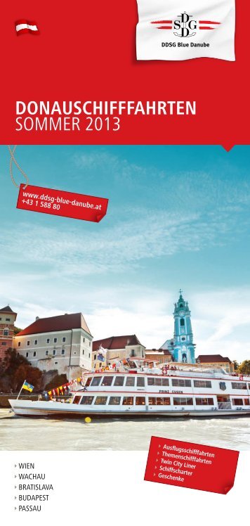 DDSG Fahrplan 2013 - Donau Niederösterreich Tourismus GmbH