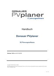 Donauer PVplaner 3D Planungssoftware