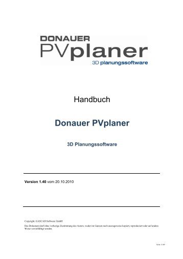 Donauer PVplaner 3D Planungssoftware