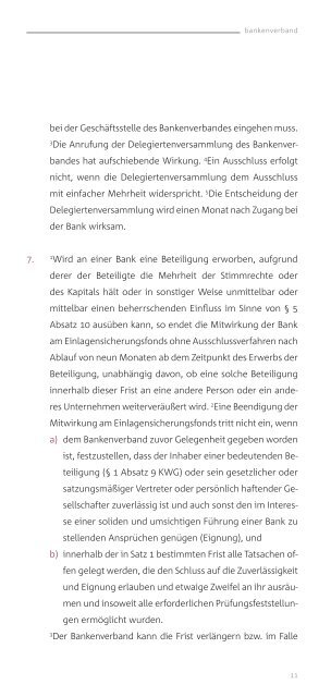 Statut des Einlagensicherungsfonds - Donner & Reuschel