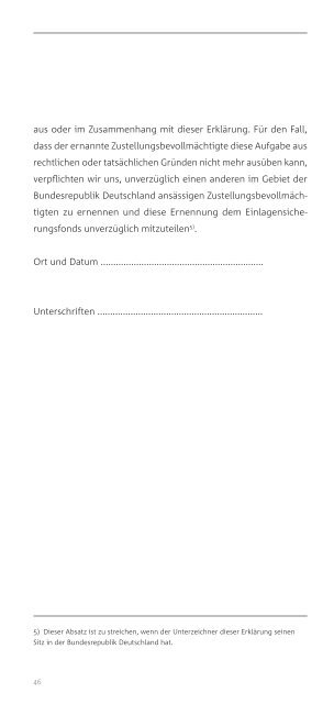 Statut des Einlagensicherungsfonds - Donner & Reuschel