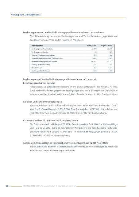 Geschäftsbericht 2012 - Donner & Reuschel