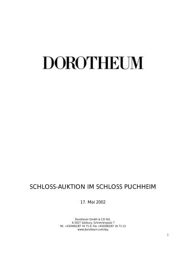 Schloss-Auktion neu!!#1 - Dorotheum