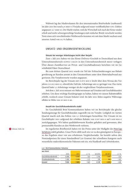 Geschäftsbericht 2011 pdf (5 MB) - Deutsche Post DHL