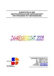 zum Jahresbericht 2005 - Dienststelle für Personen mit Behinderung