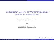 Interdisziplinäre Aspekte der Informatik - Geschichte ... - Torsten Finke