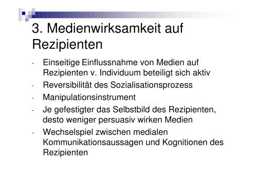 Mediensoziologie/- sozialisation - Dr. Hans Toman