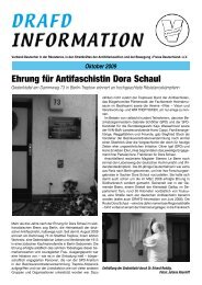 Ehrung für Antifaschistin Dora Schaul - DRAFD eV