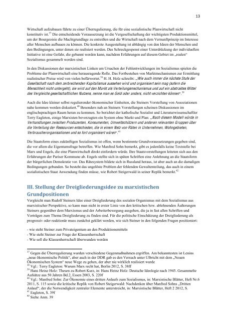 Rudolf Steiners Dreigliederung des sozialen Organismus aus ...