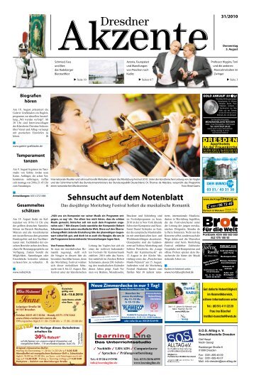 Sehnsucht auf dem Notenblatt - Dresdner Akzente