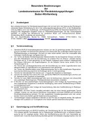 Besondere Bestimmungen für Baden-Württemberg - Dressur Aktuell