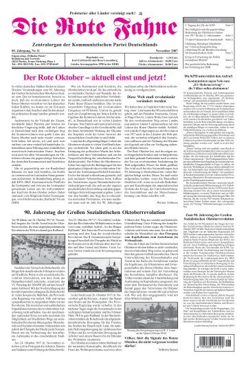 November - Die Rote Fahne - Kommunistische Partei Deutschlands