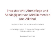 Altenpflege und Abhängigkeit von Medikamenten und Alkohol - Die ...