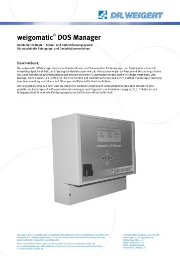 weigomatic DOS Manager - Dr. Weigert