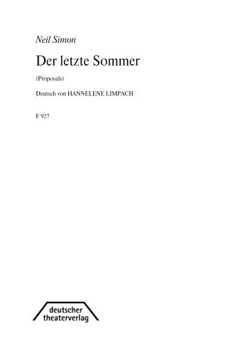 Leseprobe PDF - Deutscher Theater-Verlag