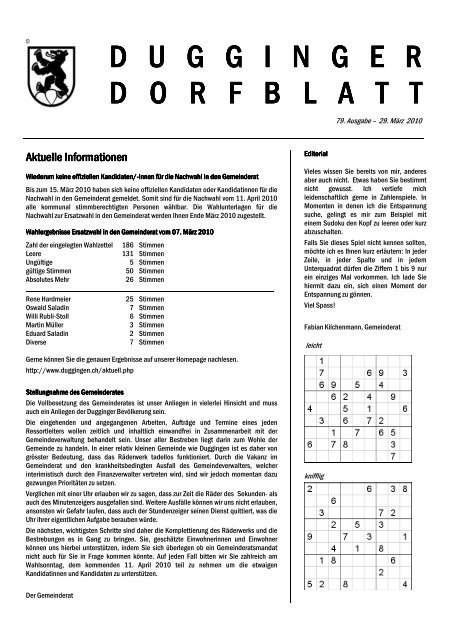 Dorfblatt 79 - Duggingen