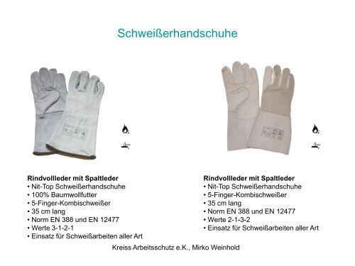 Präsentation Vortrag Schweißerhandschuhe Teil2