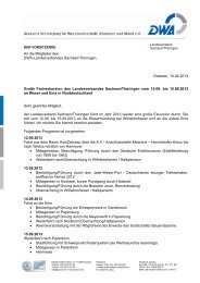 Einladung Fachexkursion 2013 - DWA