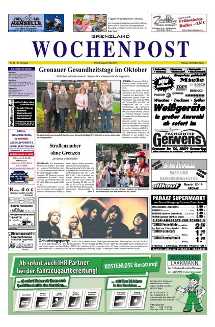 Gronauer Gesundheitstage Im Oktober Bei Webdivision24