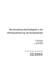 Benchmarking Nachhaltigkeit in der Wohnbauförderung ... - e3building