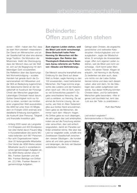 Jahresbericht 2005.pdf - Schweizerische Evangelische Allianz