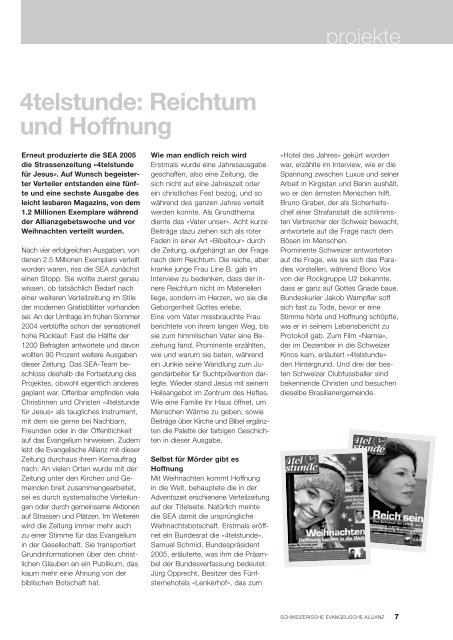 Jahresbericht 2005.pdf - Schweizerische Evangelische Allianz