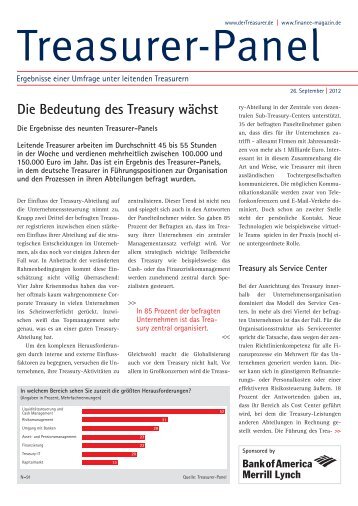 Die Bedeutung des Treasury wächst - Der Treasurer